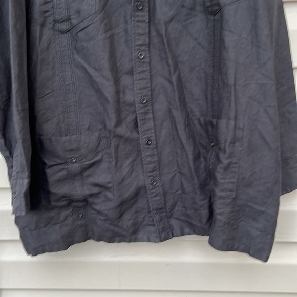 Cubavera mens black longsleeve shirt - Picture 3 of 6